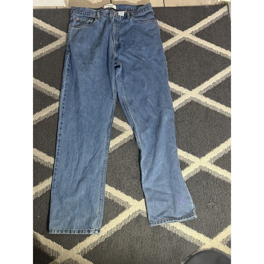 Levi‎ Strauss 550 Jeans Mens 36x34 Relaxed Fit Medium Wash Denim
